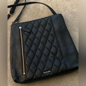 Vera Bradley quilted Leather Molly Crossbody black
